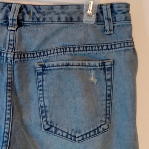 Free People FP Womens Size W-29 Mid Rise Capri Jeans Cropped Wide Leg Denim NICE - Picture 13 of 14